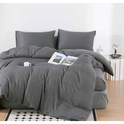 Lenjerie 4 Piese Bumbac Tricotat Premium Pat Dublu Cearceaf cu Elastic                                                 Lenjerie 4 Piese Bumbac Tricotat Premium Pat Dublu Cearceaf cu Elastic