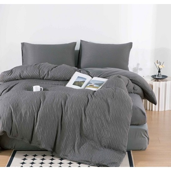 Lenjerie 4 Piese Bumbac Tricotat Premium Pat Dublu Cearceaf cu Elastic                                                 Lenjerie 4 Piese Bumbac Tricotat Premium Pat Dublu Cearceaf cu Elastic