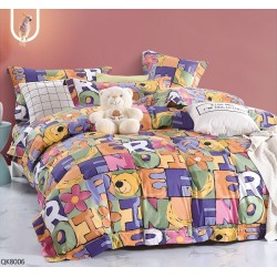                                      Lenjerie 4 piese 1 persoana cearceaf cu elastic Lumea Literelor