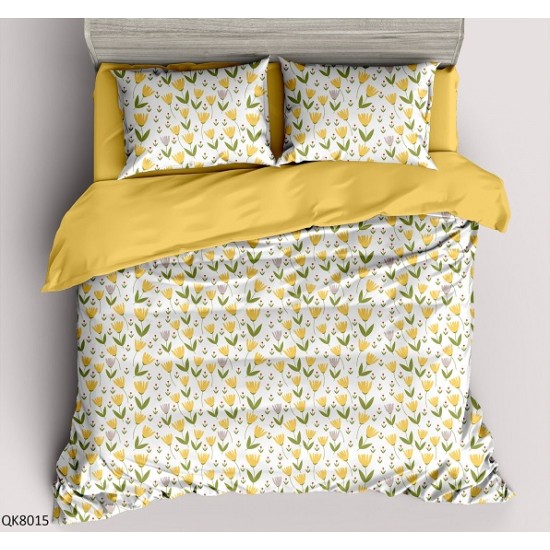 Lenjerie 4 piese 1 persoana cearceaf cu elastic Lemon Zest Lenjerie 4 piese 1 persoana cearceaf cu elastic Lemon Zest