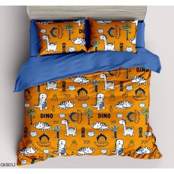                                      Lenjerie 4 piese 1 persoana cearceaf cu elastic Dino Explorers