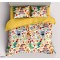                                      Lenjerie 4 piese 1 persoana cearceaf cu elastic Safari colorat