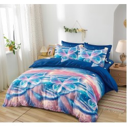                                                    LENJERII ANIMATE 6 PIESE CEARCEAF CU ELASTIC - ARIPILE CERULUI NOCTURN