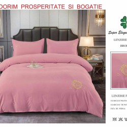                                                        Lenjerie de Pat Lux Finet Brodată 4 Piese – Elegant Pucioasa – Pat 2 Persoane