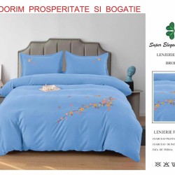                                                        Lenjerie de Pat Lux Finet Brodată 4 Piese – Elegant Pucioasa – Pat 2 Persoane