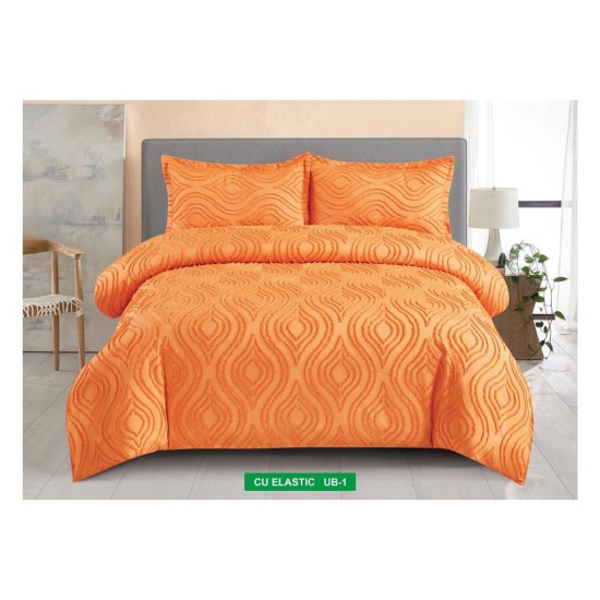 Lenjerii de pat 4 Piese Broderie Cearceaf cu Elastic Lenjerii de pat 4 Piese Broderie Cearceaf cu Elastic