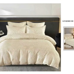                 Lenjerie de Pat cu Inserții Brodate – Set 6 Piese, Pat Matrimonial