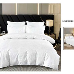                 Lenjerie de Pat cu Inserții Brodate – Set 6 Piese, Pat Matrimonial