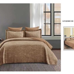                 Lenjerie de Pat cu Inserții Brodate – Set 6 Piese, Pat Matrimonial