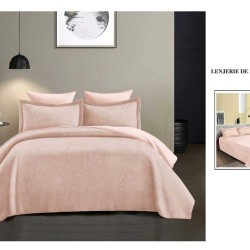                 Lenjerie de Pat cu Inserții Brodate – Set 6 Piese, Pat Matrimonial