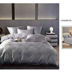                 Lenjerie de Pat cu Inserții Brodate – Set 6 Piese, Pat Matrimonial