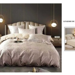                 Lenjerie de Pat cu Inserții Brodate – Set 6 Piese, Pat Matrimonial