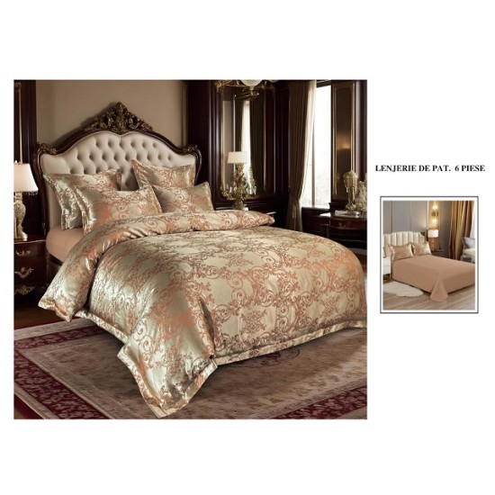                         Lenjerie de Pat Colecția Palais Royal Home – Set 6 Piese, Pat Matrimonial